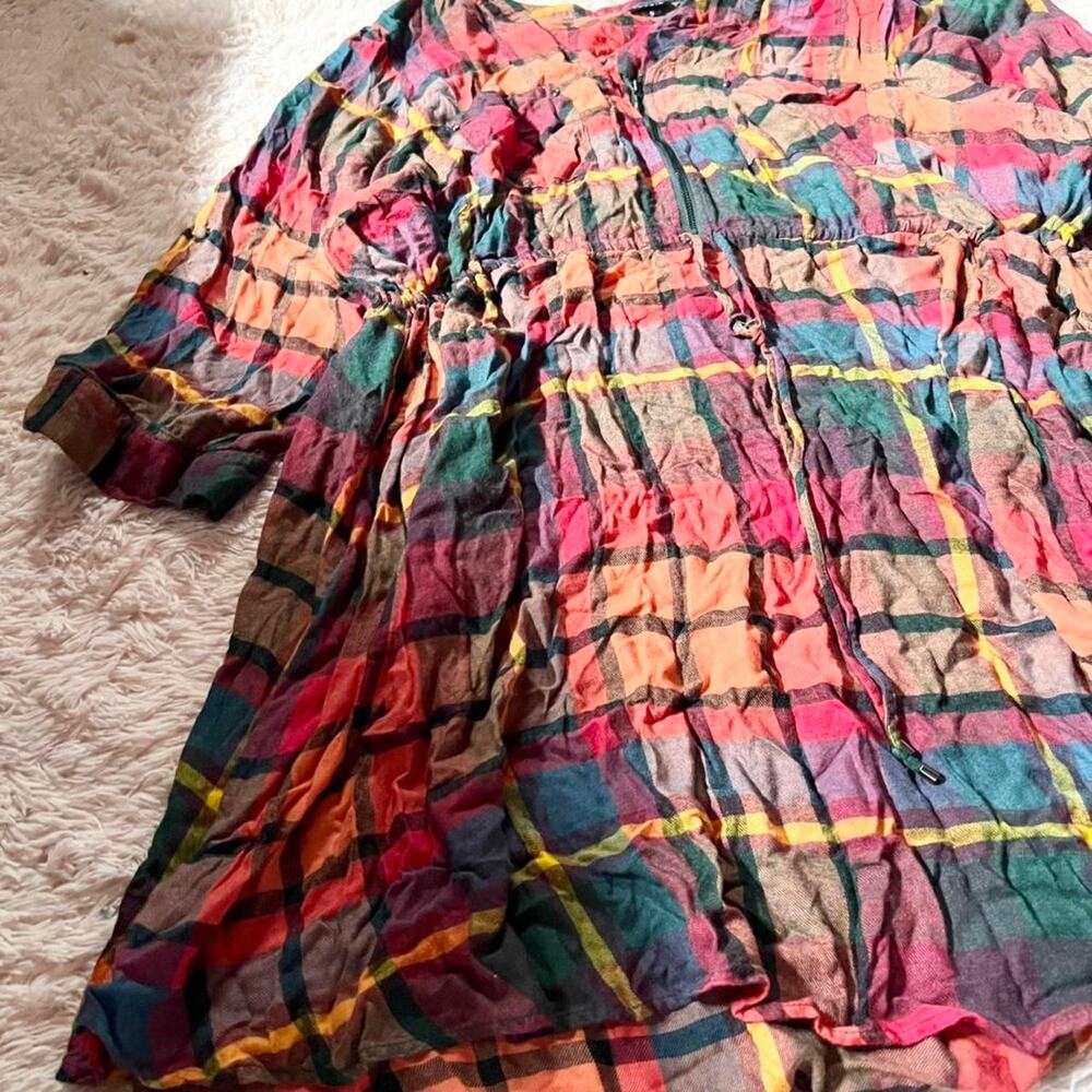 Torrid Plaid Autumn Cozy Chic Indie Country Rustic Orchard Classic Tshirt‎ Dress - Picture 3 of 5
